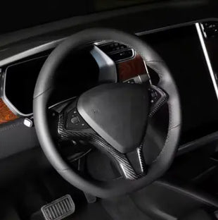 Carbon Fiber Steering Wheel Trim | Model S, X