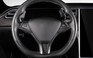 Carbon Fiber Steering Wheel Trim | Model S, X Teslup