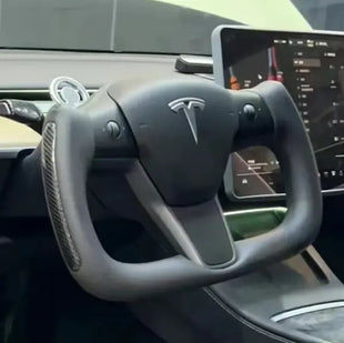 Yoke Steering Wheel with Carbon Fiber | Model 3, Y